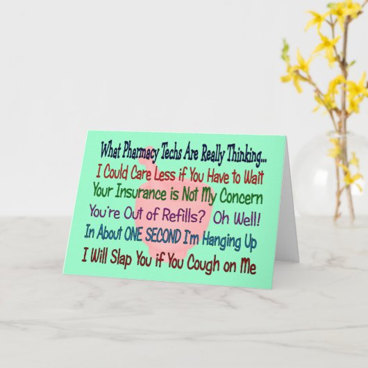 薬局の技術者が本当に考えるは カード (黄色い花)