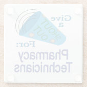 薬局の技術者に声を掛ける ガラスコースター (裏面)