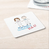 薬局の技術者 スクエアペーパーコースター (アングル)