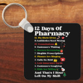 薬局の12の日おもしろいChristmas Pharmacist Tec キーホルダー (正面)