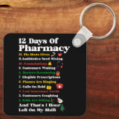 薬局の12の日おもしろいChristmas Pharmacist Tec キーホルダー (裏面)