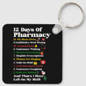 薬局の12の日おもしろいChristmas Pharmacist Tec キーホルダー (裏面)