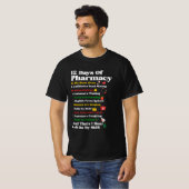 薬局の12の日おもしろいChristmas Pharmacist Tec Tシャツ (正面フル)