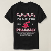 薬局のPharm Techカフェイン Tシャツ (デザイン正面)