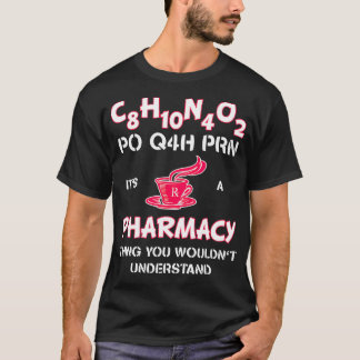薬局のPharm Techカフェイン Tシャツ