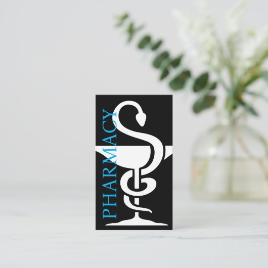 薬局はっきりしたテーマモダン名刺 名刺 (スタンド正面)