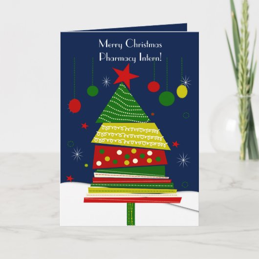薬局インターンクリスマスカード#7ツリーデザイン シーズンカード (正面)