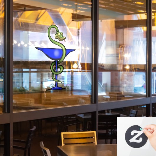 薬局ウィンドウの固定 ウィンドウサイン (レストラン窓)