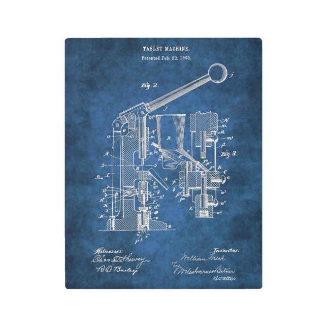 薬局ウォールデコールピルタブレット印刷機 メタルプリント (正面)