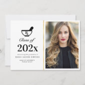 薬局エレガント卒業写真の発表 招待状 (正面)