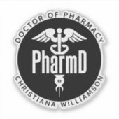 薬局カスタム学博士(PharmD) シール (正面)