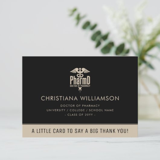 薬局カスタム院卒業会のPharmD医師 サンキューカード (スタンド正面)