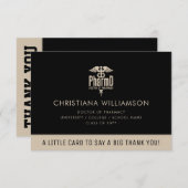 薬局カスタム院卒業会のPharmD医師 サンキューカード (正面/裏面)