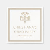 薬局カスタム院卒業会のPharmD医師 スタンダードカクテルナプキン (正面)