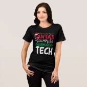 薬局クリスマスサンタお気に入りのー薬局技術 トライブレンドTシャツ (正面全面)