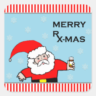 薬局クリスマスホリデースタンプ スクエアシール