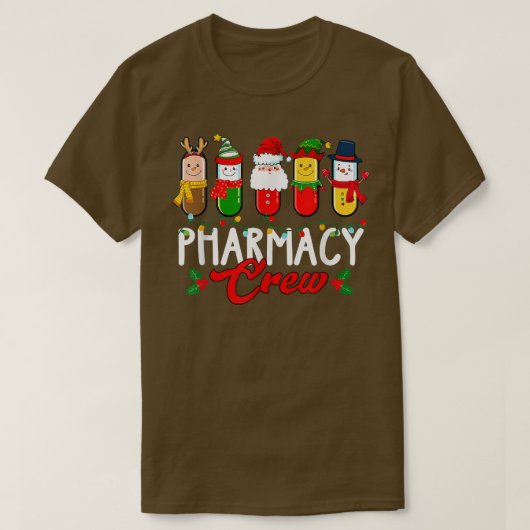 薬局クルー衣服薬局技術者ハッピーホ Tシャツ (デザイン正面)