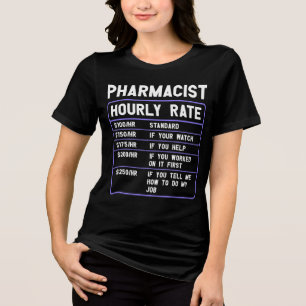 薬局シャツ薬剤師の時給 トライブレンドＴシャツ
