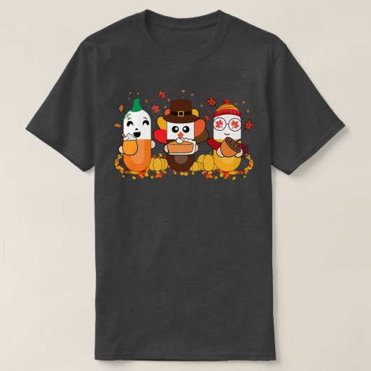 薬局スクワッド秋ビーブスオータムサンクスギビングPhar Tシャツ (デザイン正面)