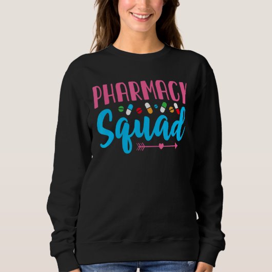 薬局スクワートアローピル薬剤師Pharm Te スウェットシャツ (正面)