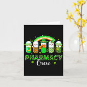 薬局スタッフ 面白い錠剤 レインボー 薬剤師用Tシャツ カード (黄色い花)