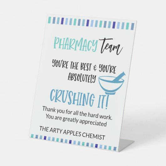 薬局チーム感謝していユー 台座サイン (正面)