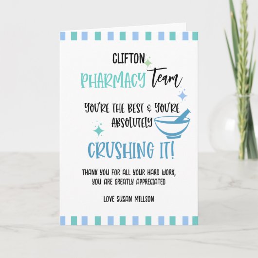 薬局チ感謝していーム カード (正面)