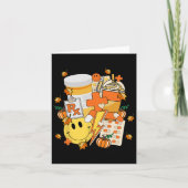 薬局テクニック テクニシャン 薬剤師 学生 秋 V カード (正面)