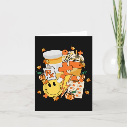 薬局テクニック テクニシャン 薬剤師 学生 秋V カード (正面)