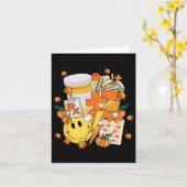 薬局テクニック テクニシャン 薬剤師 学生 秋V カード (黄色い花)