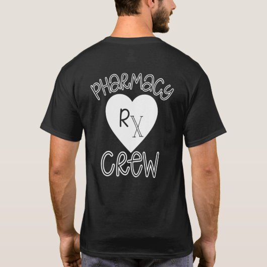 薬局テク ファームハート処方箋クルー 薬局週間 Tシャツ (裏面)