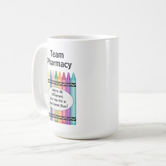 薬局パーソナライズされた技術者の大型コーヒーマグ コーヒーマグカップ (正面左)