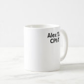 薬局パーソナライズされた技術者ママベアマグ コーヒーマグカップ (正面右)