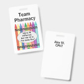 薬局パーソナライズされた技術者 バッジ (表裏)