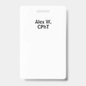 薬局パーソナライズされた技術者 バッジ (裏面)