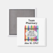 薬局パーソナライズされた技術者 マグネット (正面/裏面)