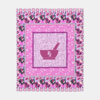 薬局フラワー薬局用ピル フリースブランケット