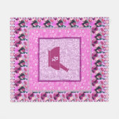 薬局フラワー薬局用ピル フリースブランケット (正面(横))