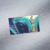 薬局ブルーの処方箋モノグラム薬 マグネット名刺 (インサイチュ)