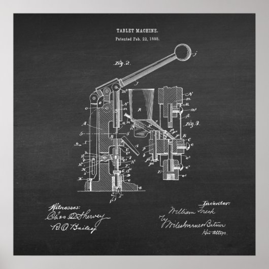 薬局プリント#5 Tablet Machine Patent ポスター (正面)