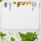 薬局ホワイトコート式おめでとうございます キッチンタオル (折り畳み)