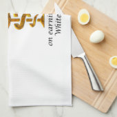 薬局ホワイトコート式おめでとうございます キッチンタオル (四つ折り)