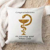 薬局ホワイトコート式おめでとうございます クッション (ブランケット)