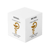 薬局ホワイトコート式おめでとうございます フォトキューブ (裏面アングル)