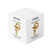 薬局ホワイトコート式おめでとうございます フォトキューブ (正面アングル)