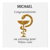薬局ホワイトコート式おめでとうございます フォトキューブ (正面)