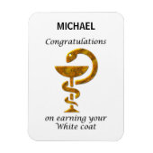 薬局ホワイトコート式おめでとうございます マグネット (縦)