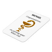 薬局ホワイトコート式おめでとうございます マグネット (左側)