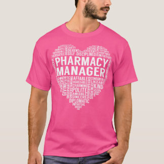 薬局マネージャーのハート Tシャツ