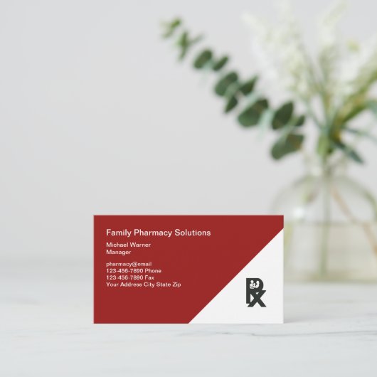 薬局モダン又は医薬品 名刺 (スタンド正面)